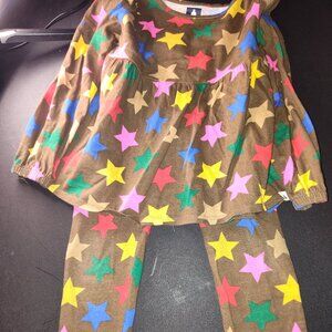 Pre-Owned GAP 2-Piece Matching Brown Stars Pants Set